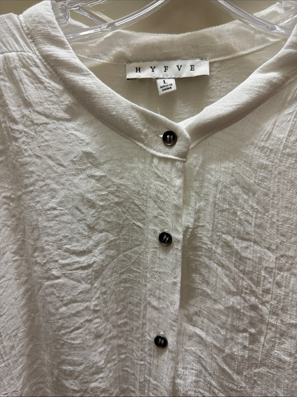 HYFVE White Button-Front Gauze Shirt - Picture 4 of 9